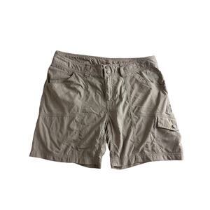 The North Face Womens Cargo Shorts Size 10 Tan 100% Nylon Outdoor Casual